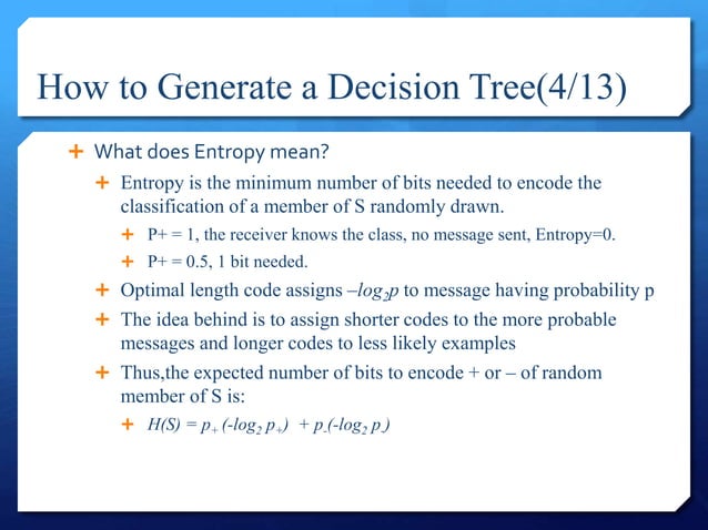 Decision Tree - ID3 | PPTX