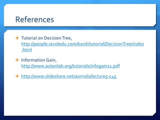 Decision Tree - ID3 | PPTX