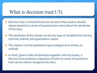 Decision Tree - ID3 | PPTX