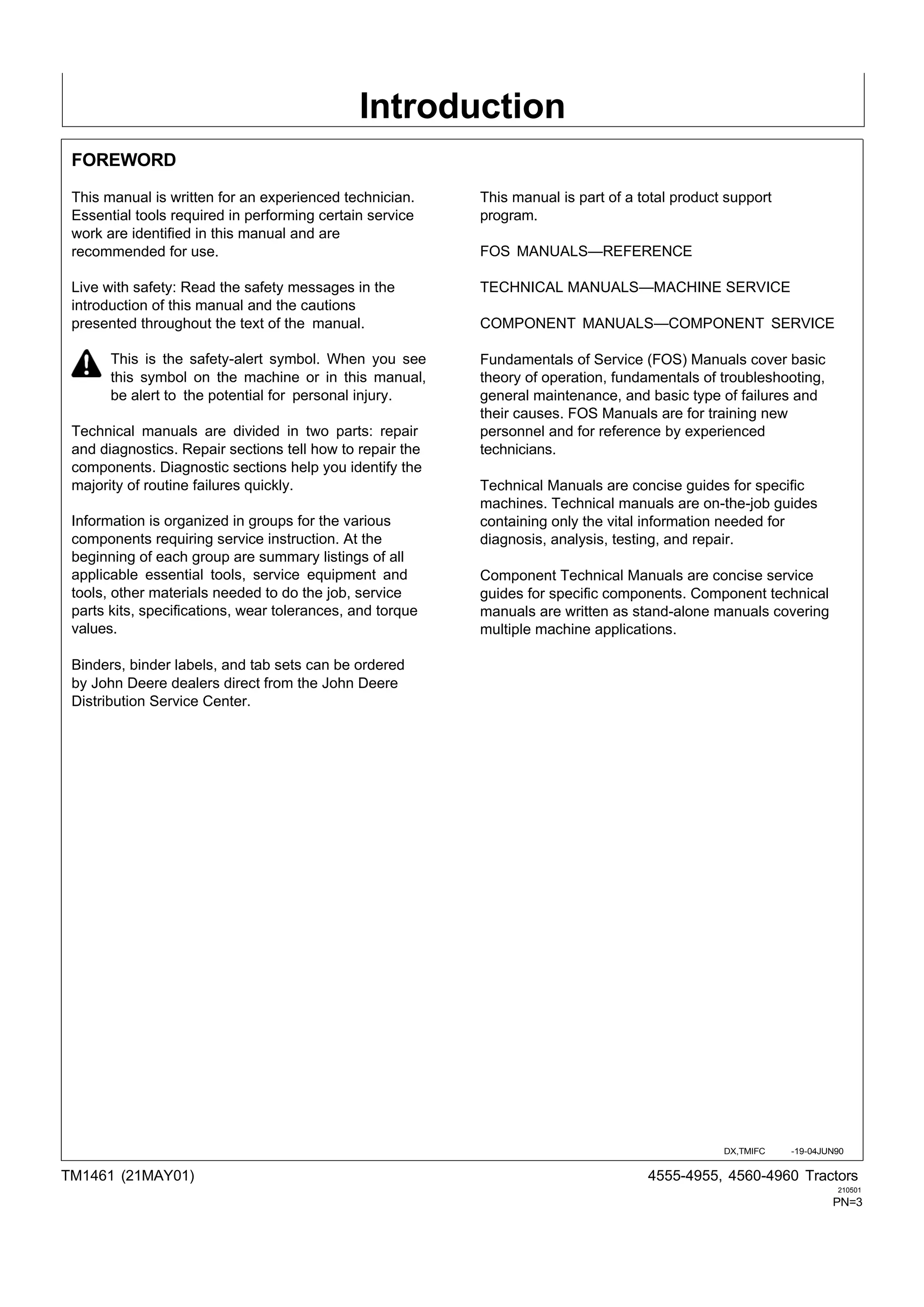 4955, 4560, John Deere Tractors Operation and Test Manual.pdf