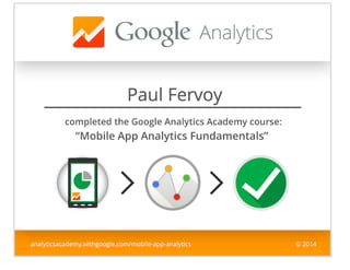201412 Mobile App Analytics Fundamentals - Certificate PAUL