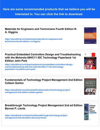 Practical Project Management for Engineers and Technicians 5.1 Edition ...
