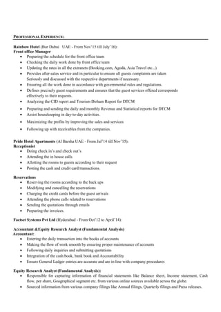 Vinay cv | PDF