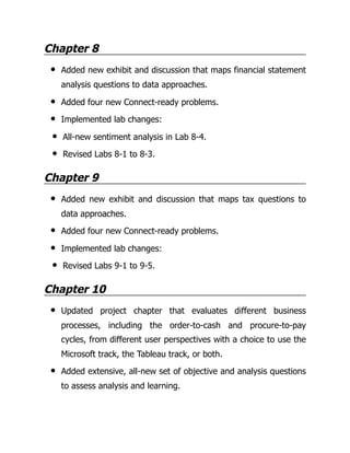 ISE Data Analytics for Accounting 3rd Edition Vernon Richardson ...
