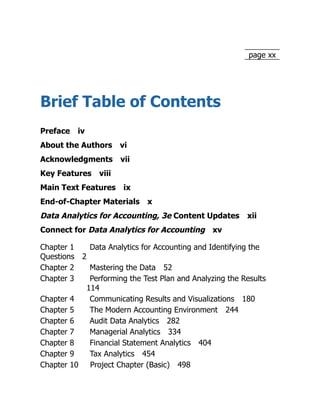 ISE Data Analytics for Accounting 3rd Edition Vernon Richardson ...