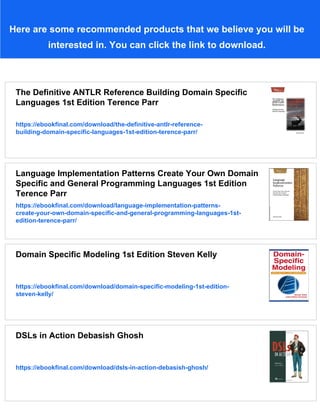 DSLs in Boo Domain Specific Languages in NET 1st Edition Ayende Rahien ...