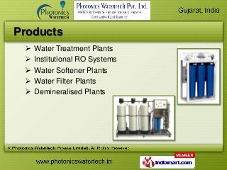 Products
    Water Treatment Plants
    Institutional RO Systems
    Water Softener Plants
    Water Filter Plants
  ...