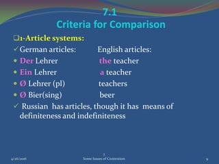 Some Issues of Contention in Contrastive Analysis | PDF