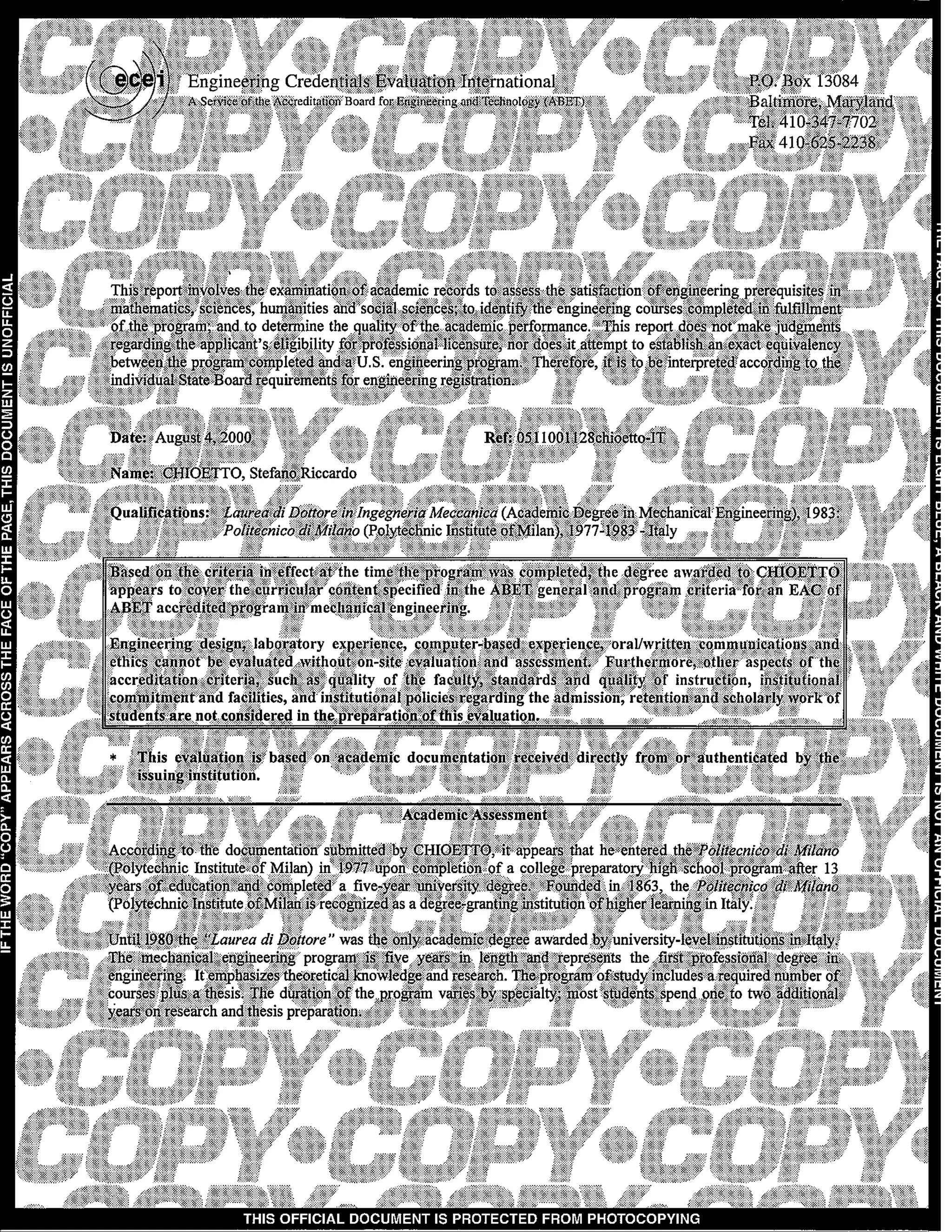 Mechanical Engineering BS Transcript | PDF