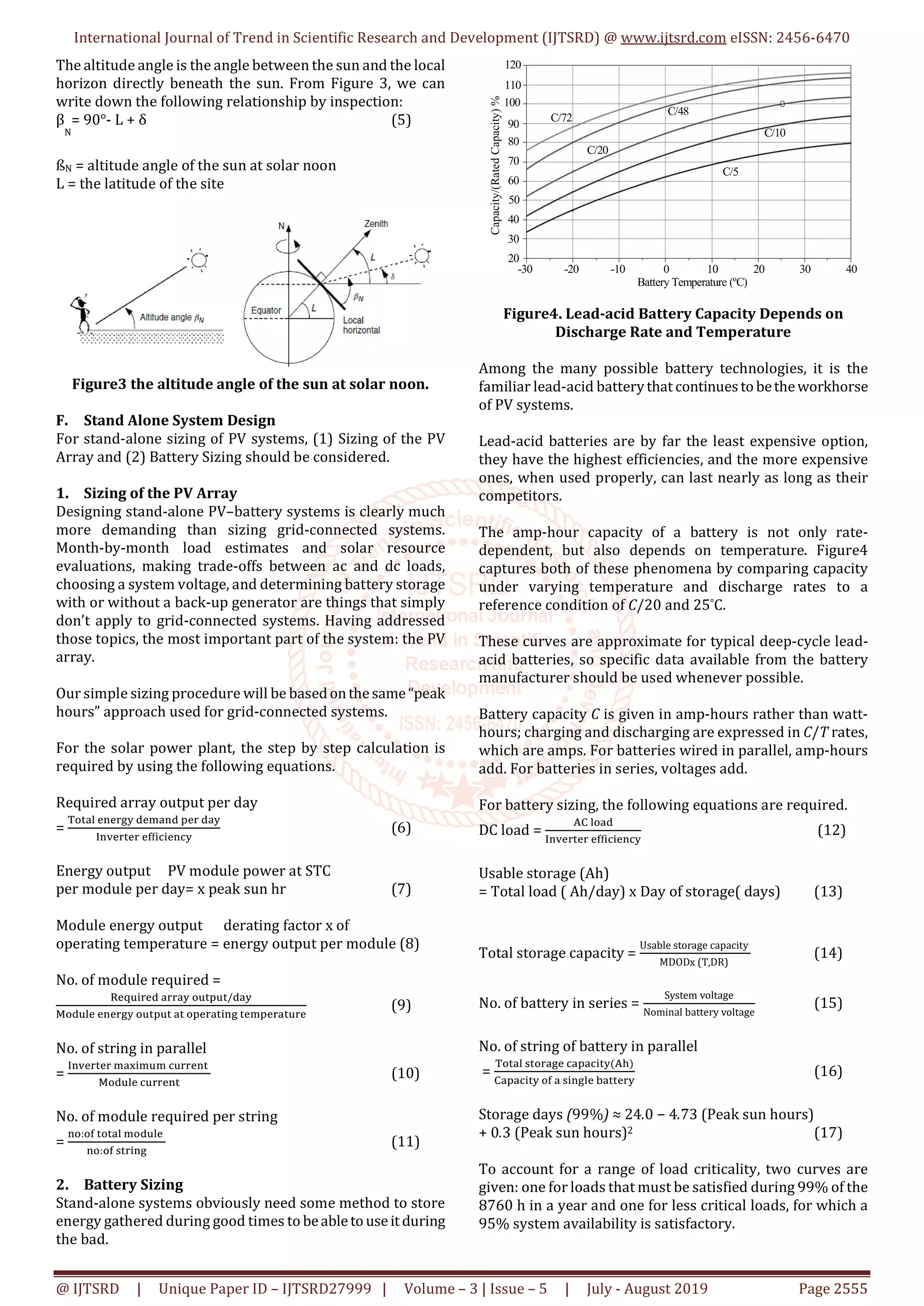 Design and Calculation of Solar Power Plant in Myanmar | PDF