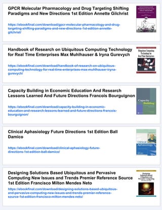 Advances in Ubiquitous Computing Future Paradigms and Directions Soraya ...