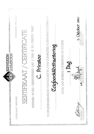 certificates