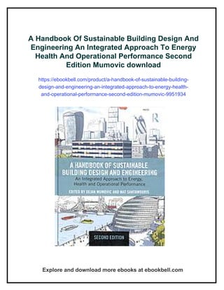 A Handbook Of Sustainable Building Design And Engineering An Integrated ...