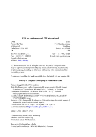 The Bioeconomy Delivering Sustainable Green Growth Viaggi Davide | PDF