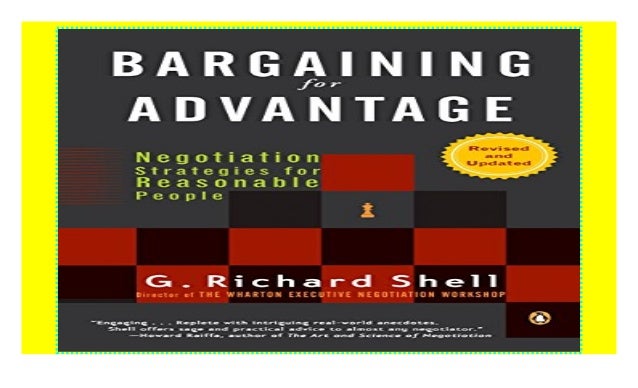 bargaining for advantage for reasonable people pdf free download