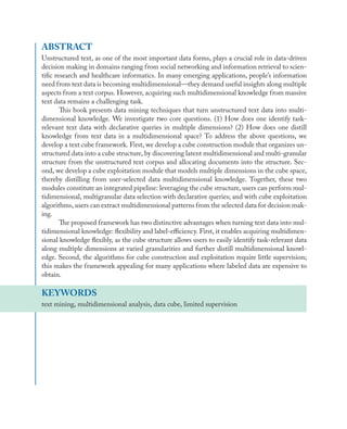 Multidimensional Mining Of Massive Text Data Chao Zhang Jiawei Han | PDF