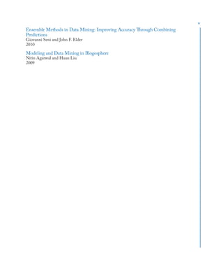 Multidimensional Mining Of Massive Text Data Chao Zhang Jiawei Han | PDF