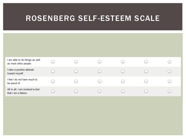evaluation of rosenbergs self esteem scale 2) rosenberg self-esteem scale it consists of 10 questions rated on a likert scale from 1 - 4 having 1 to strongly disagree, 2 disagree, 3 agree and 4 strongly agree. evaluation of rosenbergs self esteem scale 2) rosenberg self-esteem scale it consists of 10 questions rated on a likert scale from 1 - 4 having 1 to strongly disagree, 2 disagree, 3 agree and 4 strongly agree.