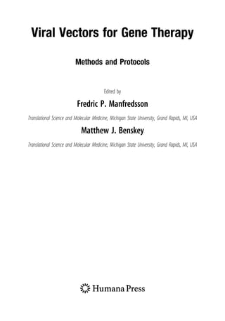 Viral Vectors For Gene Therapy Methods And Protocols 1st Ed Fredric P ...