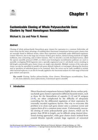 Bacterial Polysaccharides Methods And Protocols 1st Ed Inka Brockhausen ...