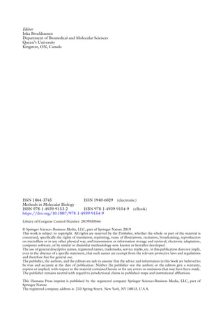 Bacterial Polysaccharides Methods And Protocols 1st Ed Inka Brockhausen ...