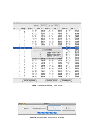 Figure 5: Decision variables for a given solution
Figure 6: An evolutionary optimization is performed
 