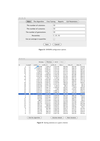 Figure 8: DARWIN conﬁguration options
Figure 9: Sorting solutions on a given criterion
 