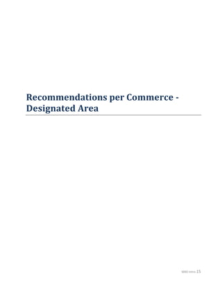 MXD Intro-15
Recommendations per Commerce -
Designated Area
 