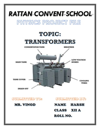 COOLING
TUBES
LOW VOLTAGE
BUSHES
BREATHER
CONSERVATOR TANK
MAIN TANK
TANK COVER
DRAIN OFF
 