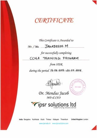 CCNA_Course Certificate