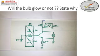 Will the bulb glow or not ?? State why
 