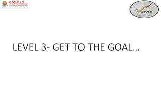 LEVEL 3- GET TO THE GOAL…
 