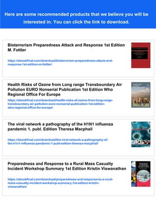 Who Pathography Pandemic Influenza Preparedness and Response A WHO Guidance Document ...