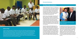 98
Mentorship
Through its unique programming, the 100 Black Men of America (the 100) provides an environment where young
people are encouraged and motivated to achieve as they mature into practical, self-sufficient and responsible stake-
holders in the economic and social dynamics of their communities. The mission of the 100 is to improve the quality
of life within their communities and enhance educational and economic opportunities for all African Americans.
One of the organization’s signature programs is Mentoring the 100 Way®
, where trained and certified 100 members
become mentors, advocates and role models for the youth within their communities. The UPS Foundation has
supported the 100 since 1997, helping the organization in its quest to bolster on-time graduation rates and strengthen
the moral character and work ethic of the youth in its program.
Through its Mentoring the 100 Way®
, the 100 Black Men
of America (the 100) has a sound strategy for addressing
the social, emotional and cultural needs of children ages
8 to 18. The 100’s members are trained and certified
to become mentors, advocates and role models for the
youth within their communities. The program focuses
on building essential skills needed to become productive
and contributing citizens, and the program yields a
96 percent high school graduation rate.
Jalen N. Lewis is a prime example of the positive impact
the 100 is making in communities across the United
States. Jalen has been a mentee in the 100 Black Men
of Baton Rouge chapter since the sixth grade. He’s forged
a life-long relationship with his mentors to develop
self-discipline, self-love, educational excellence and
personal responsibility. A senior at Glen Oaks High School
in Baton Rouge, Jalen juggles academics, extracurricular
activities and community service, which include visiting
nursing homes, feeding the homeless and tutoring youth
in his community.
In June 2014, Jalen received the highest honor for a
mentee, the 100 Black Men of America Mentee of the
Year Award. “Jalen is goal orientated, self-motivated
and cooperative, and the mentees in the program look up
to him as a leader,” said Michael Victorian, president of
the Baton Rouge chapter. With a 3.5 GPA, Jalen serves
as a battalion commander, lead cadet of ROTC, president
of the LA Gear Up Explorers’ Club and section leader in
the school band. Upon high school graduation, he plans
to attend college before enlisting in the United States
Armed Forces to fulfill his dreams of becoming an officer.
As a long-time investor in the 100’s mission and programs,
The UPS Foundation and UPS volunteers continue to assist
the organization in making verifiable differences in the lives
of disenfranchised and disconnected youth. By valuing the
100’s core service, delivering mentoring, and upholding the
100’s motto — “What they see is what they’ll be” — UPS
volunteers are acting as role models for high school and
collegiate youth. Over the years, the 100 has deepened
and sustained its impact in the communities it serves and
increased its organizational effectiveness and efficiencies
as a direct result of the in-kind and financial investments
from UPS.
100 Black Men of America
Jalen N. Lewis accepts the 100 Black Men of America
Mentee of the Year Award from Curley Dossman Jr.,
Chairman of the Board.
Diversity  Inclusion
 