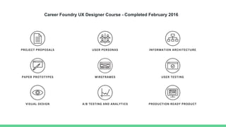 Career Foundry UX Designer Course - Completed February 2016
 
