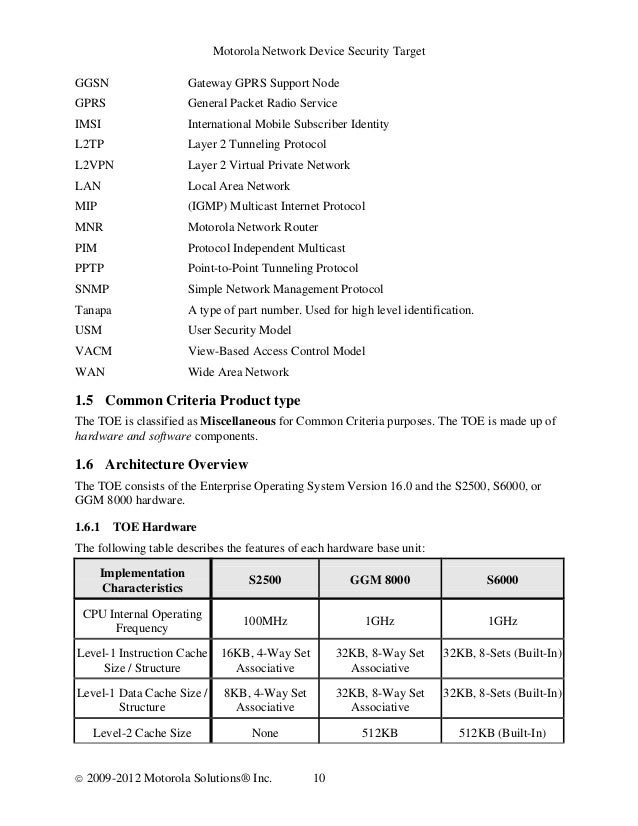 GGM8000 Family Common Criteria Certfication