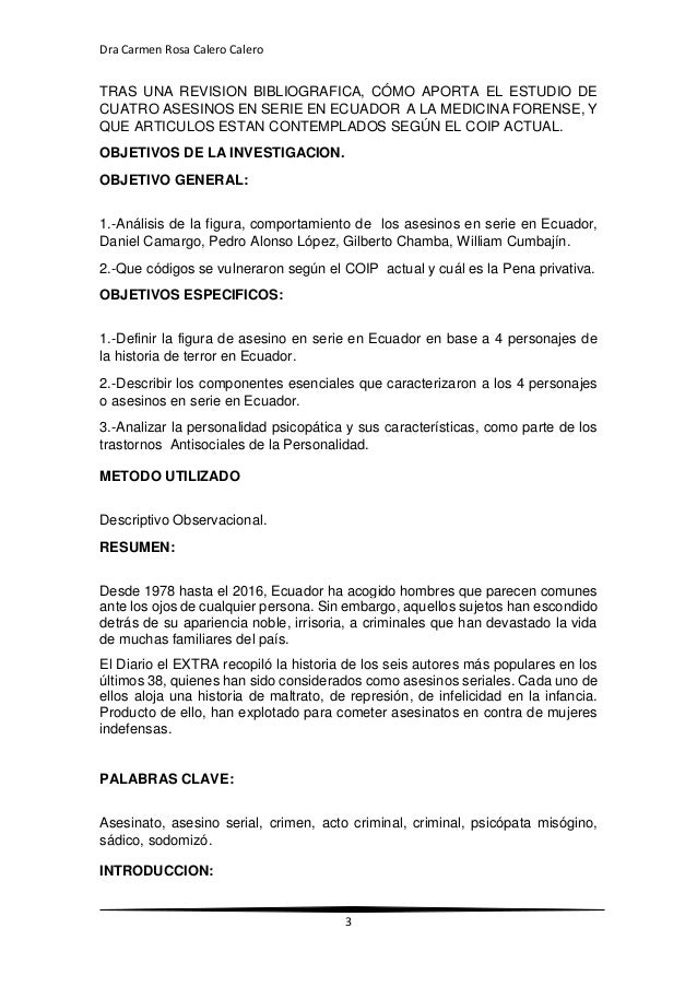 49 Informe Final Asesinos En Serie Carmen Calero