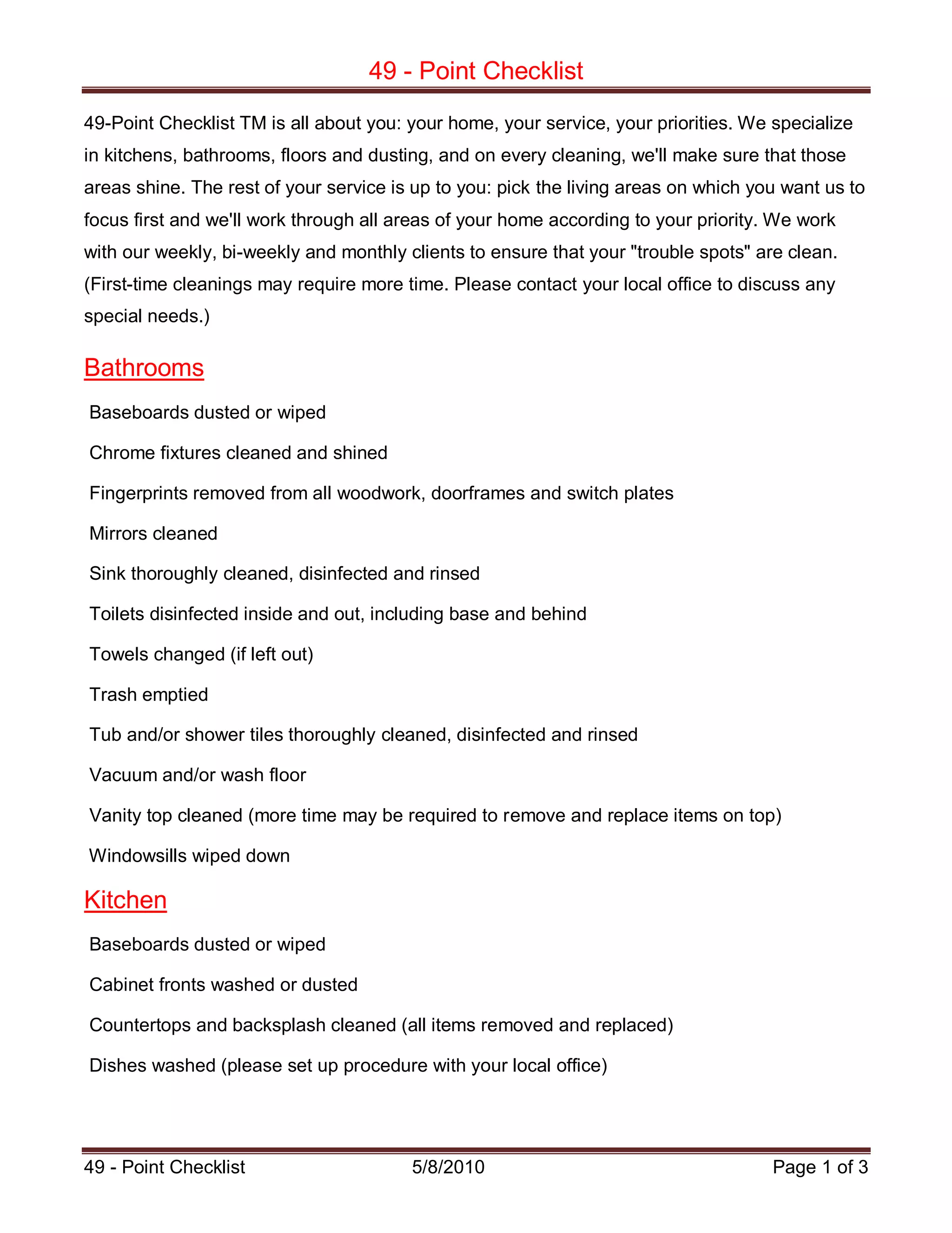 49 point checklist | PDF