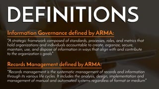 Information Governance vs Records Management | PDF