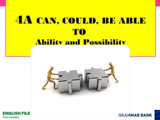 4A

CAN, COULD, BE ABLE
TO
Ability and Possibility

 