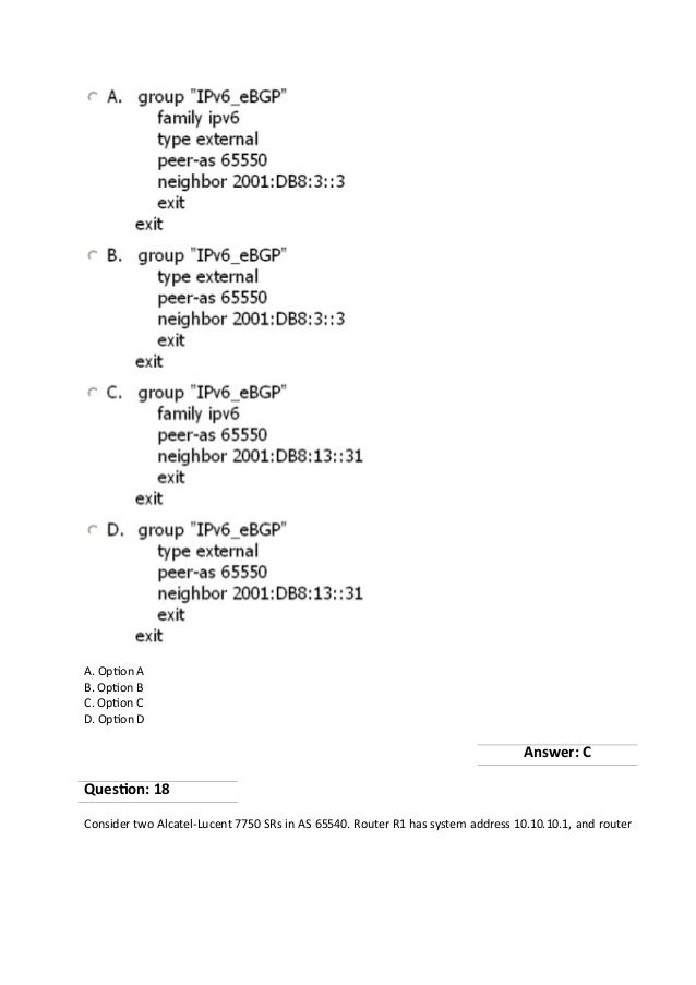 Test 4A0-C02 Collection Pdf