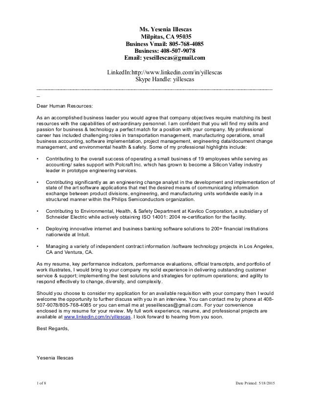 covering letter to cv