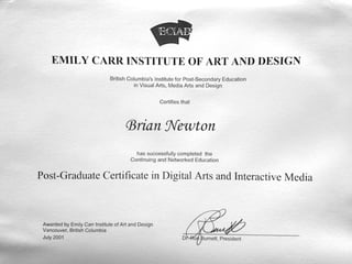 ECIAD Certificate