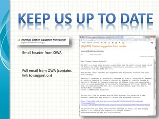Email header from OWA
Full email from OWA (contains
link to suggestion)
 
