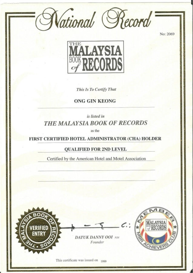Ong Gin Keong Malaysian Book Of Records