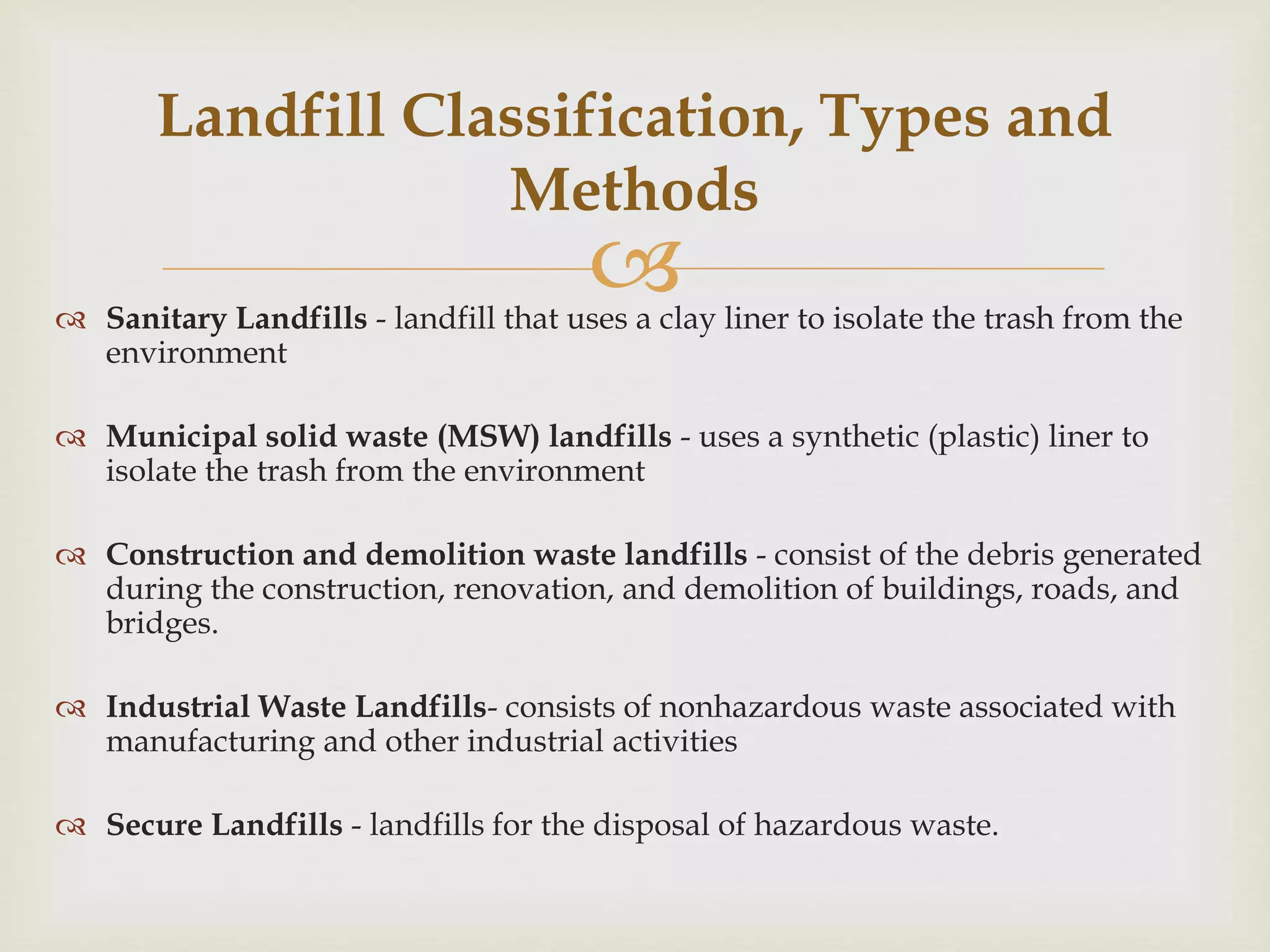 Landfill Basics PPT
