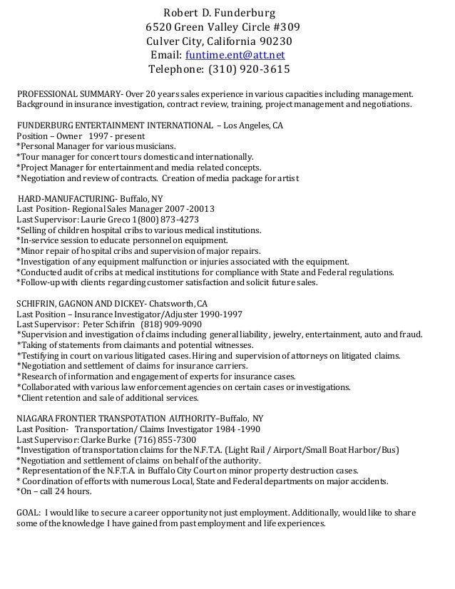 robert f resume