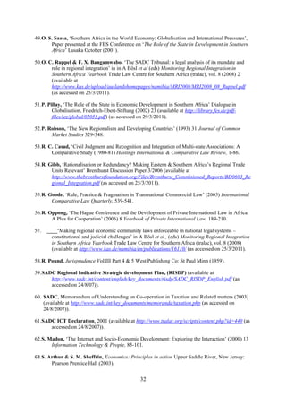 HARMONISATION OF NATIONAL LAWS IN THE CONTEXT OF SADC REGIONAL ...