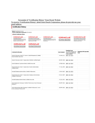 Oracle HRMS Fundamental CV | DOC