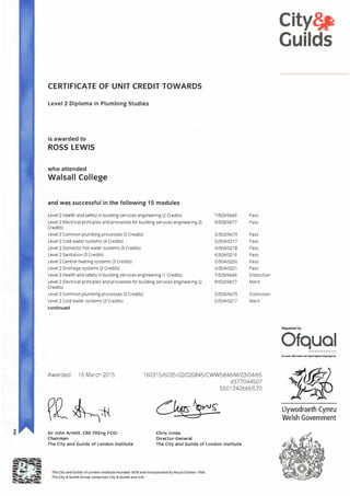 Plumbing Level 2 C&G | PDF